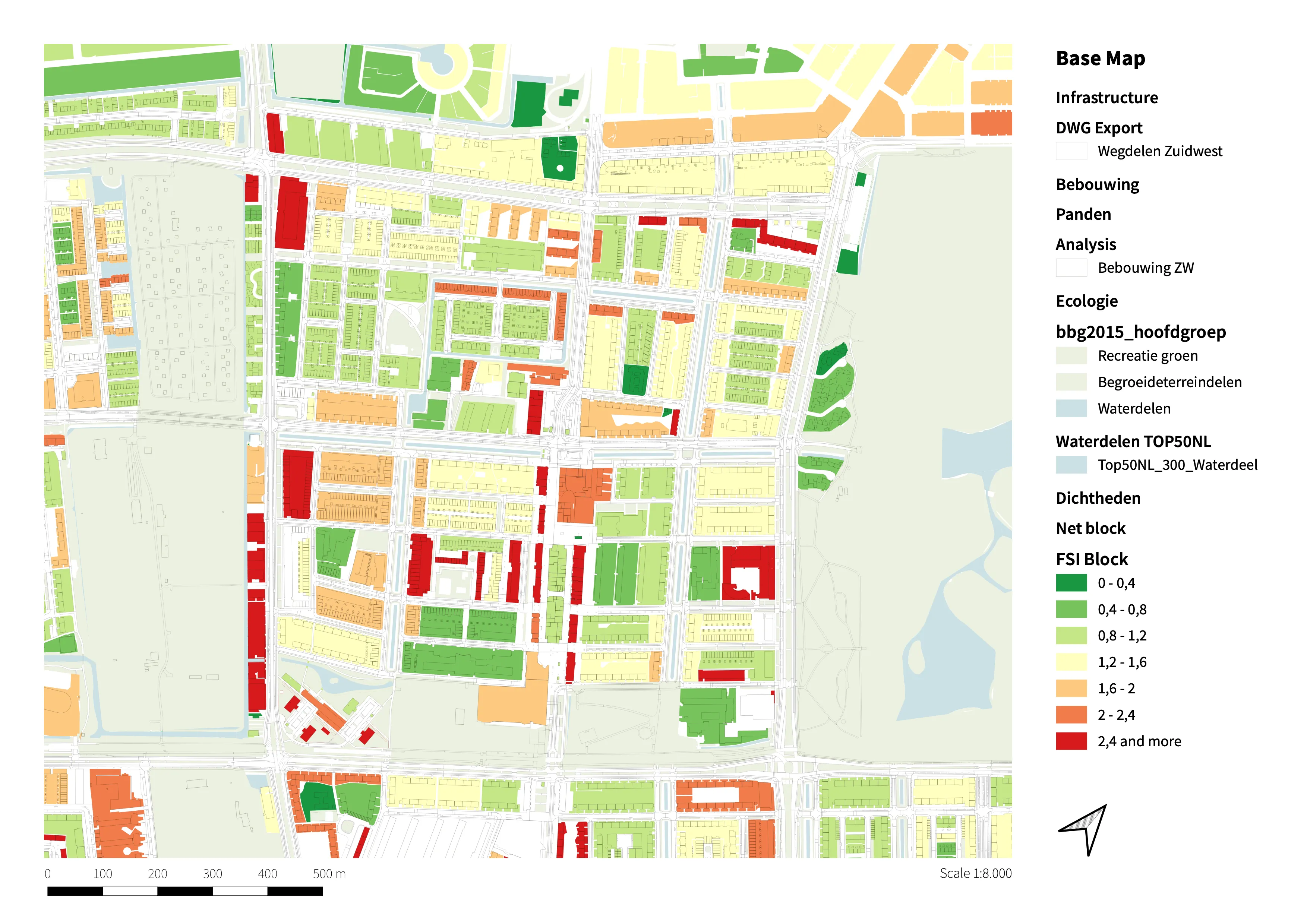 Kaart van Floor Space Index (FSI) in Morgenstond