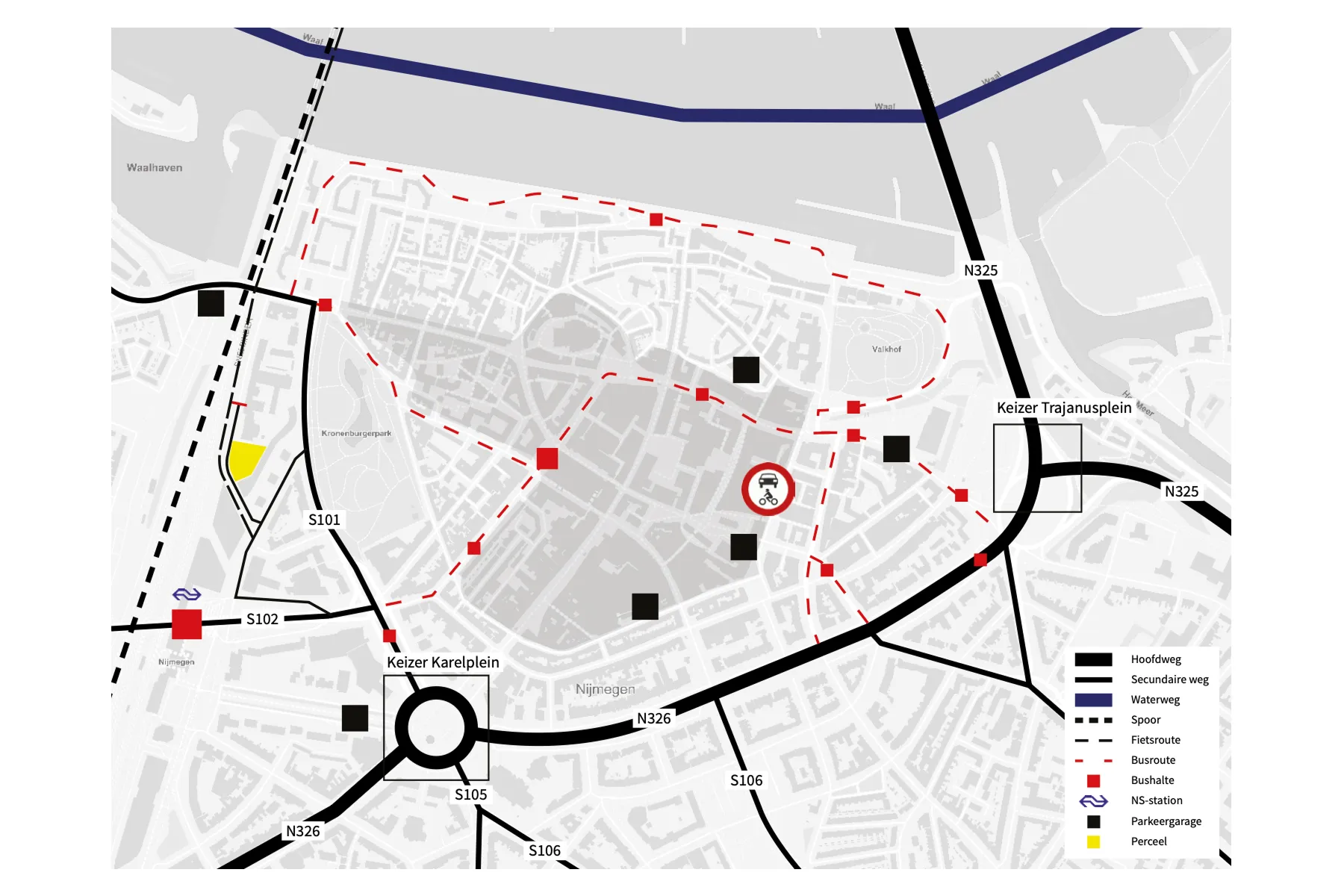 Verkeersstromen en ontsluiting rondom het pompstation