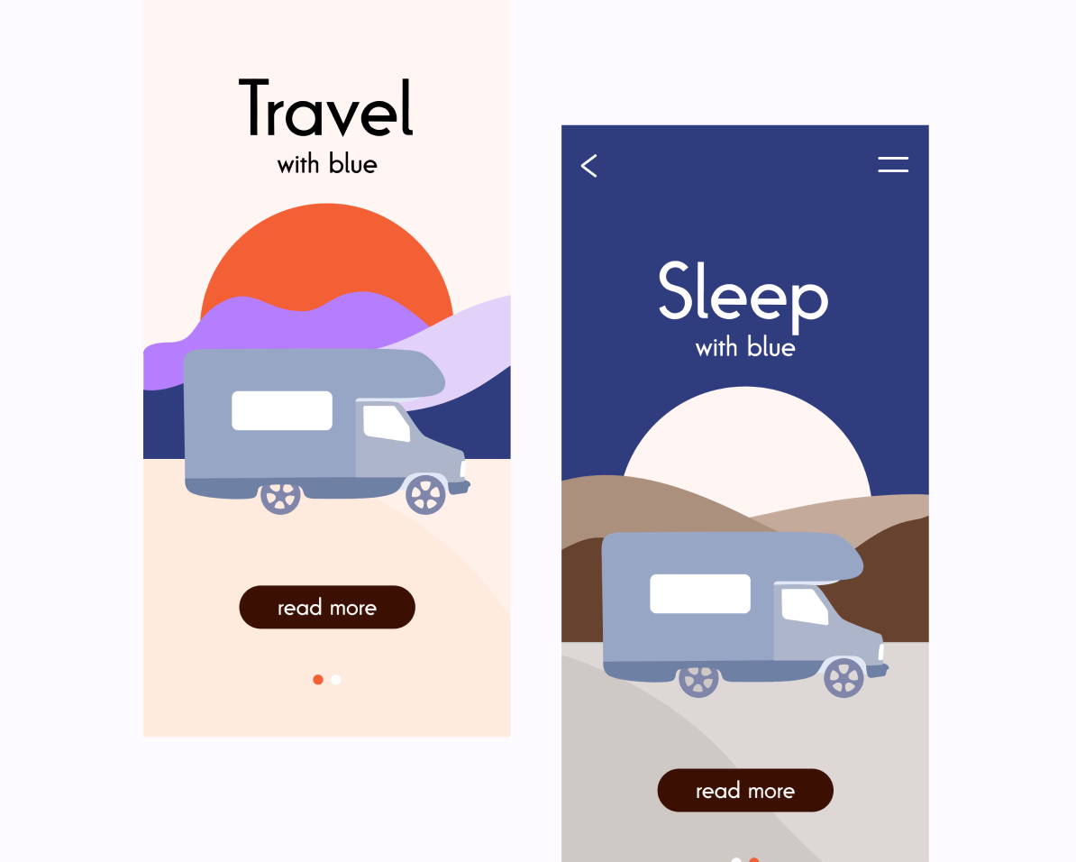 Visual camper app design
